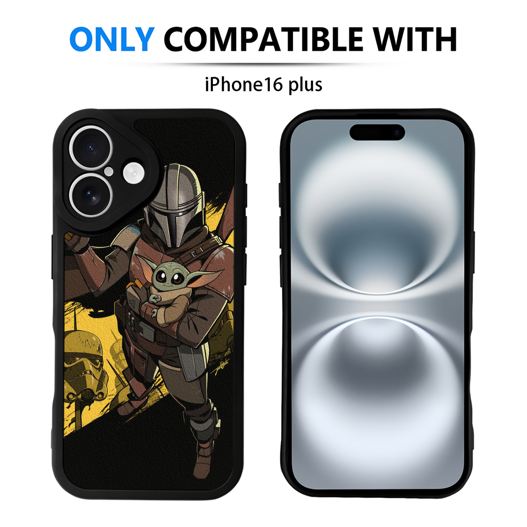 （画像用） スター・ウォーズ Star Wars 【iPhone 16シリーズ対応】シリコンスマホケース（レザー調） 材質：シリコン